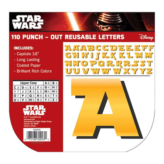 Star Wars&#x2122; 4&#x22; Yellow Punch Out Reusable Letters